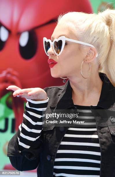 Singer/actress Christina Aguilera arrives at the Premiere Of Columbia Pictures And Sony Pictures Animation's 'The Emoji Movie' at Regency Village...