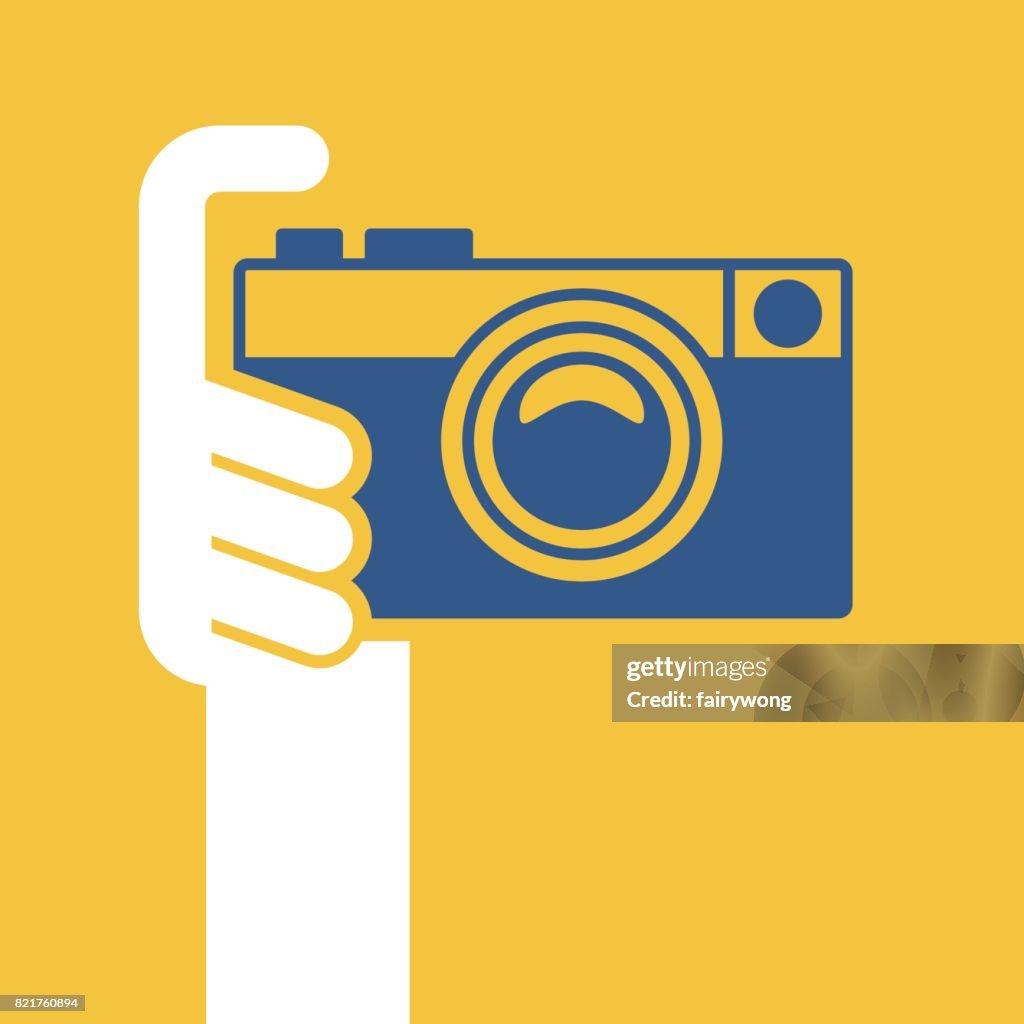 Digital Camera In Human Hand High-Res Vector Graphic - Getty Images
