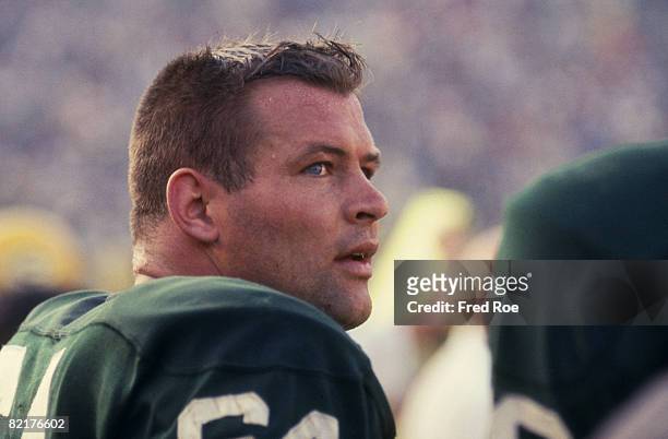 Green Bay Packers guard Jerry Kramer during Super Bowl I, a 35-10 victory over the Kansas City Chiefs on January 15 at the Los Angeles Memorial...