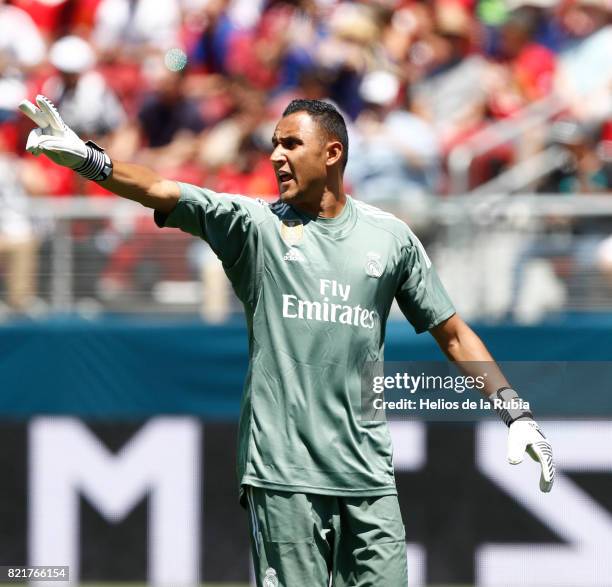 Goalkeeper Keylor Navas of Real Madrid in action during the International Champions Cup 2017 match between Real Madrid v Manchester United at Levi'a...