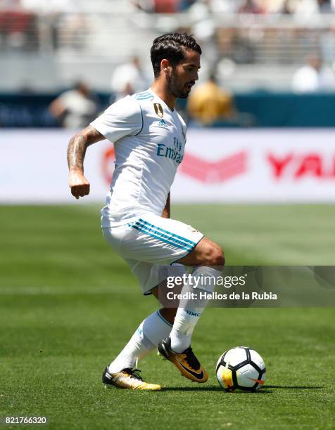 Isco Alarcon of Real Madrid in action during the International Champions Cup 2017 match between Real Madrid v Manchester United at Levi'a Stadium on...