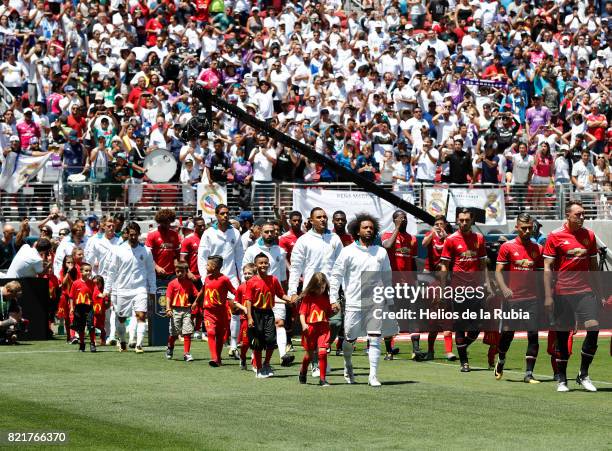 Starting line up of Real Madrid during the International Champions Cup 2017 match between Real Madrid v Manchester United at Levi'a Stadium on July...