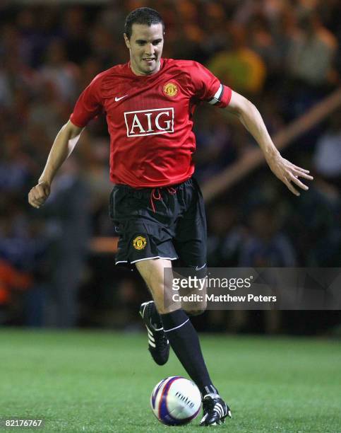 John O'Shea of Manchester United in action during the pre-season friendly match between Peterborough United and Manchester United at London Road on...