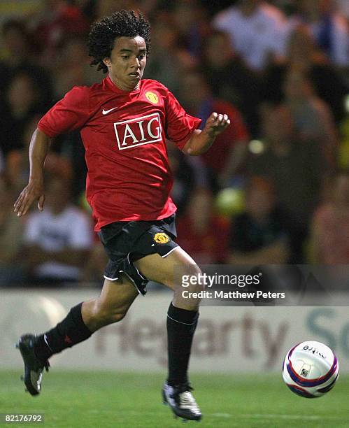 Fabio Da Silva of Manchester United in action during the pre-season friendly match between Peterborough United and Manchester United at London Road...