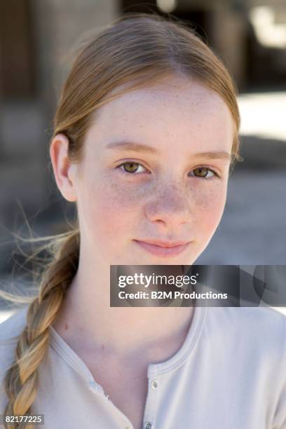 portrait of girl (11-12 years) - 12 13 years girls stock pictures, royalty-free photos & images