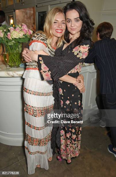 Cast members Sienna Miller and Hayley Squires attend the press night after party for "Cat On A Hot Tin Roof" at The National Cafe on July 24, 2017 in...