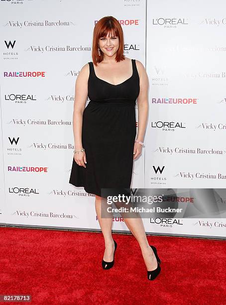 Actress Sara Rue arrives at the premiere of Weinstein Company's "Vicky Cristina Barcelona" at the Mann Village Theater on August 4, 2008 in Westwood,...