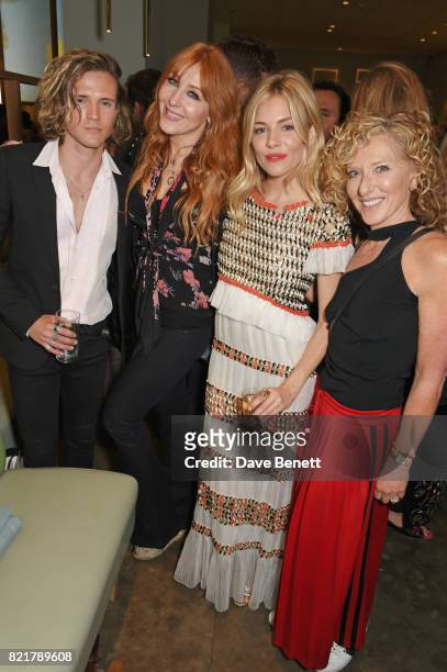 Dougie Poynter, Charlotte Tilbury, Sienna Miller and Kelly Hoppen attend the press night after party for "Cat On A Hot Tin Roof" at The National Cafe...