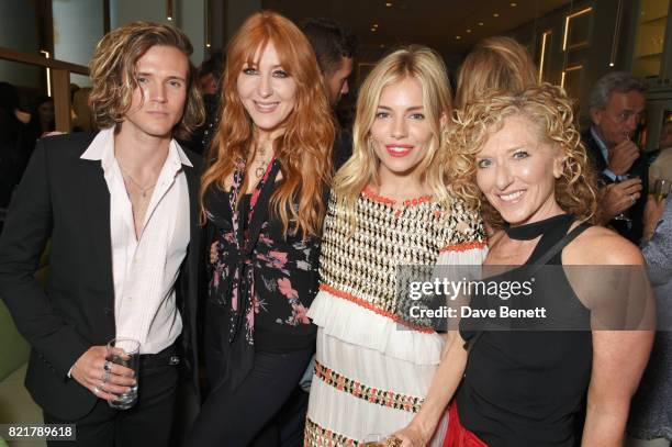 Dougie Poynter, Charlotte Tilbury, Sienna Miller and Kelly Hoppen attend the press night after party for "Cat On A Hot Tin Roof" at The National Cafe...