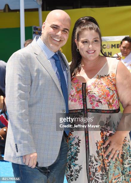 Director/Screenplay/story Tony Leondis and producer Michelle Raimo Kouyate arrive at the Premiere Of Columbia Pictures And Sony Pictures Animation's...