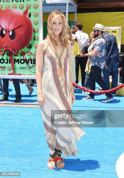 Actress Kim Raver arrives at the Premiere Of Columbia Pictures And Sony Pictures Animation's 'The Emoji Movie' at Regency Village Theatre on July 23,...