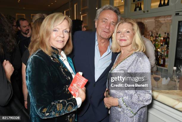 Adi Cook, Dallas Smith and Jo Miller attend the press night after party for "Cat On A Hot Tin Roof" at The National Cafe on July 24, 2017 in London,...