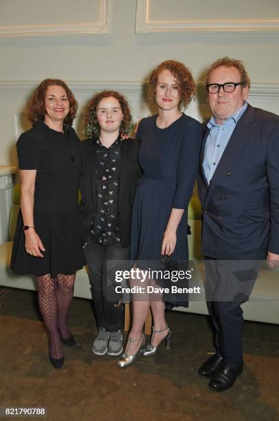 Ines Glorian, Ada Meaney, Brenda Meaney and Colm Meaney attend the press night after party for "Cat On A Hot Tin Roof" at The National Cafe on July...