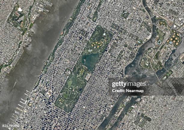 central park - new york aerial stock pictures, royalty-free photos & images