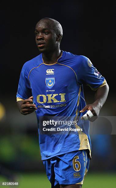 Lassana Diarra of Portsmouth pictured during the pre season friendly match between Oxford United and Portsmouth at the Kassam Stadium on August 4,...