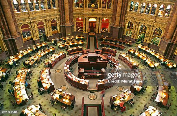 us library of congress main reading room - congress stock pictures, royalty-free photos & images
