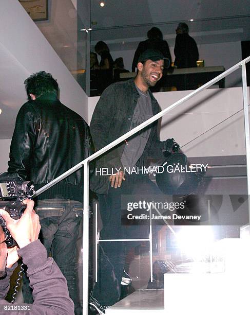 David Blaine visits the Helly Nahmad Gallery in New York City on May 5, 2008.