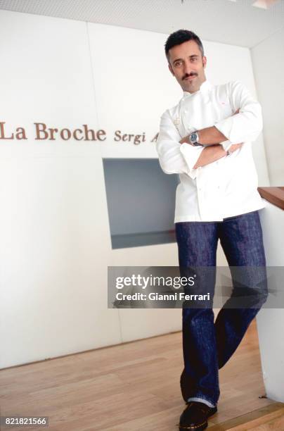 The best Spanish chefs, Sergi Arola, chef of the Restaurant 'Reviews' Madrid, Spain.