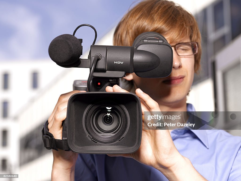 Student Camera Man Student Video Cameraman High-Res Stock Photo - Getty Images