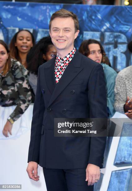 Dane Dehaan attends the "Valerian And The City Of A Thousand Planets" European Premiere at Cineworld Leicester Square on July 24, 2017 in London,...