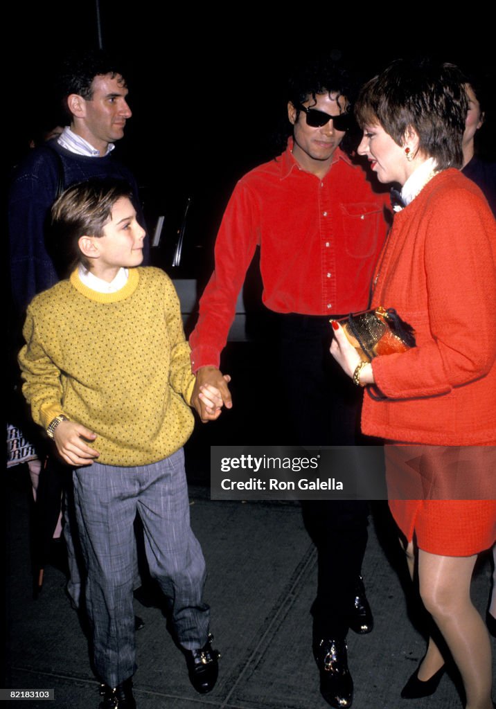 Michael Jackson and Liza Minnelli Attending 1988 Performance of "The Phatom of the Opera"