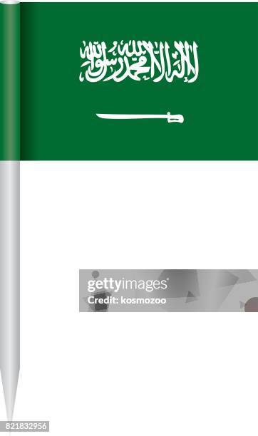 stockillustraties, clipart, cartoons en iconen met vlag van saudi-arabië - saudi arabian flag