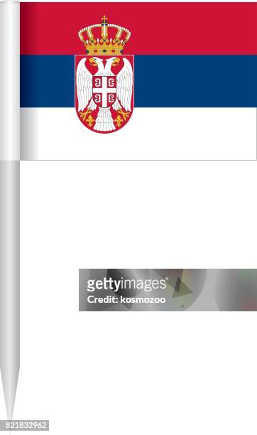 flag serbia - serbian flag stock illustrations