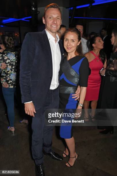 Zygi Kamasa and Eugenie Kamasa attend the after party for the European Premiere of "Valerian And The City Of A Thousand Planets" at 100 Wardour St on...