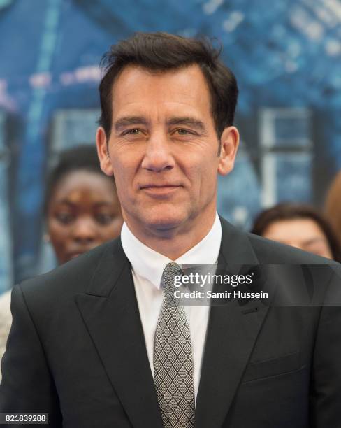 Clive Owen attends the "Valerian And The City Of A Thousand Planets" European Premiere at Cineworld Leicester Square on July 24, 2017 in London,...