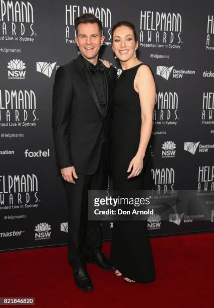 David Campbell and Lisa Campbell arrives ahead of the 17th Annual Helpmann Awards at Lyric Theatre, Star City on July 24, 2017 in Sydney, Australia.