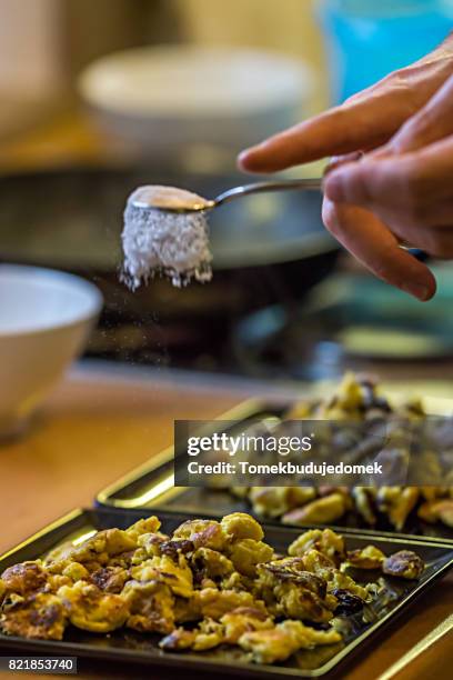 kaiserschmarn - kaiserschmarrn stock pictures, royalty-free photos & images