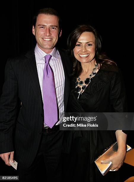 Personalities Lisa Wilkinson and Karl Stefanovic arrive on the red carpet at the David Jones Summer 2008 Collections Launch 'Summer In The City'...