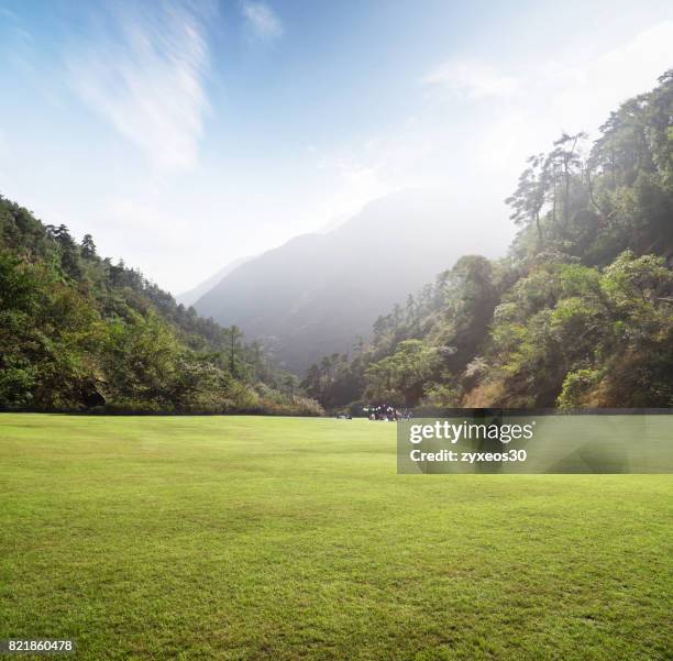 people of leisure in the natural environment,china's zhejiang province. - vallée photos et images de collection