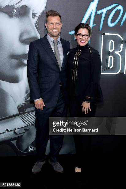 Director David Leitch and producer Kelly McCormick attend Focus Features' "Atomic Blonde" premiere at The Theatre at Ace Hotel on July 24, 2017 in...