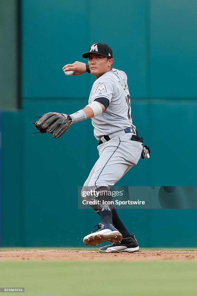 MLB: JUL 24 Marlins at Rangers