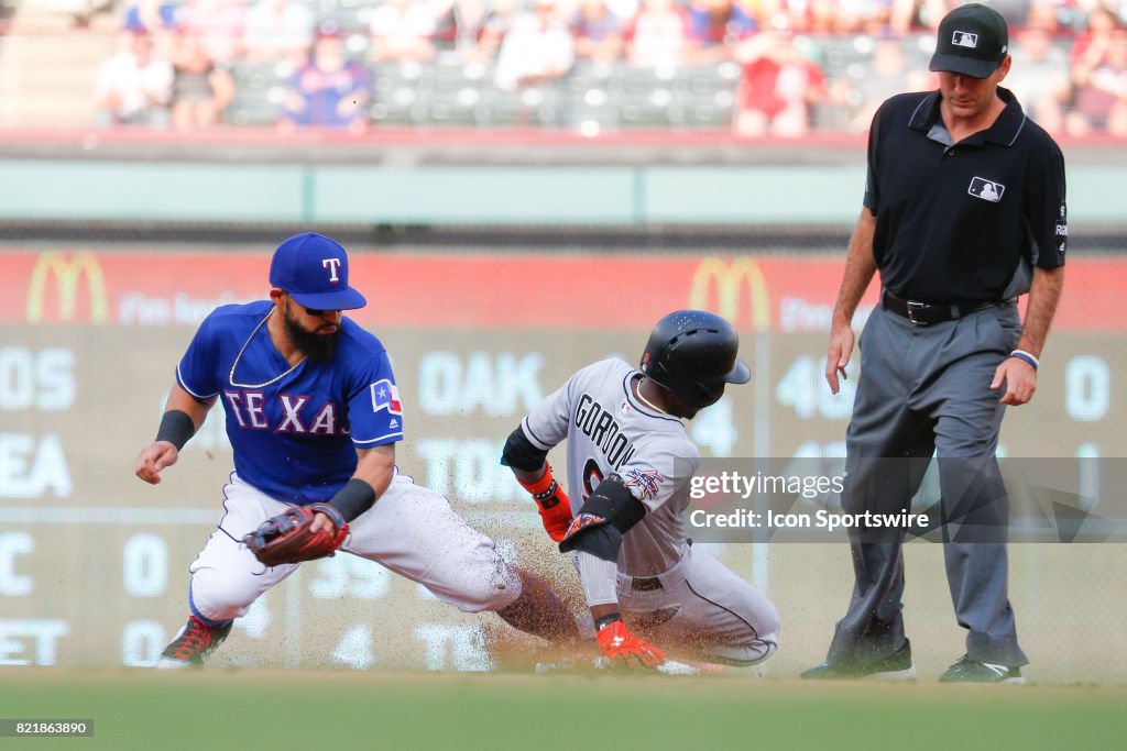 MLB: JUL 24 Marlins at Rangers