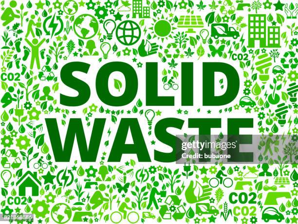 solid waste environmental conservation vector icon pattern - solid carbon dioxide stock illustrations