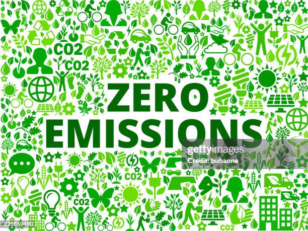 零排放環境保護向量圖示模式 - icon collage 幅插畫檔、美工圖案、卡通及圖標
