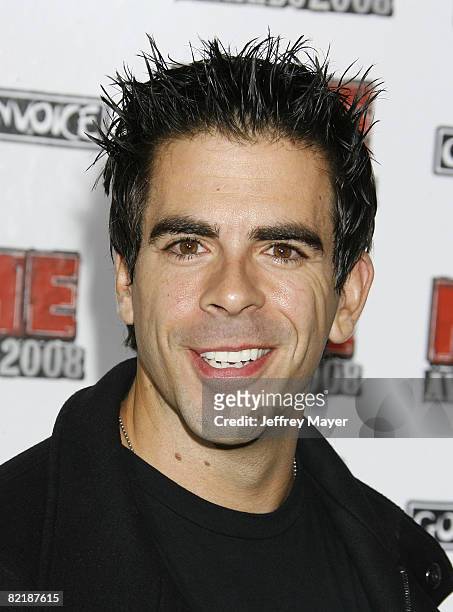 Actor Eli Roth arrives to the NME Awards USA at the El Rey Theatre on April 23, 2008 in Los Angeles, California.