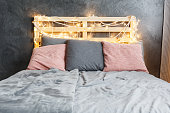 Bed with headboard