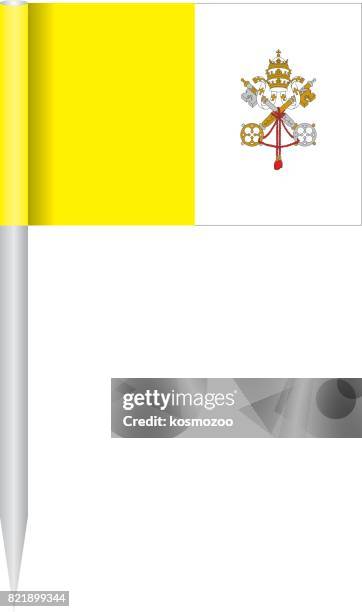 flag vatican city - vatican city flag stock illustrations