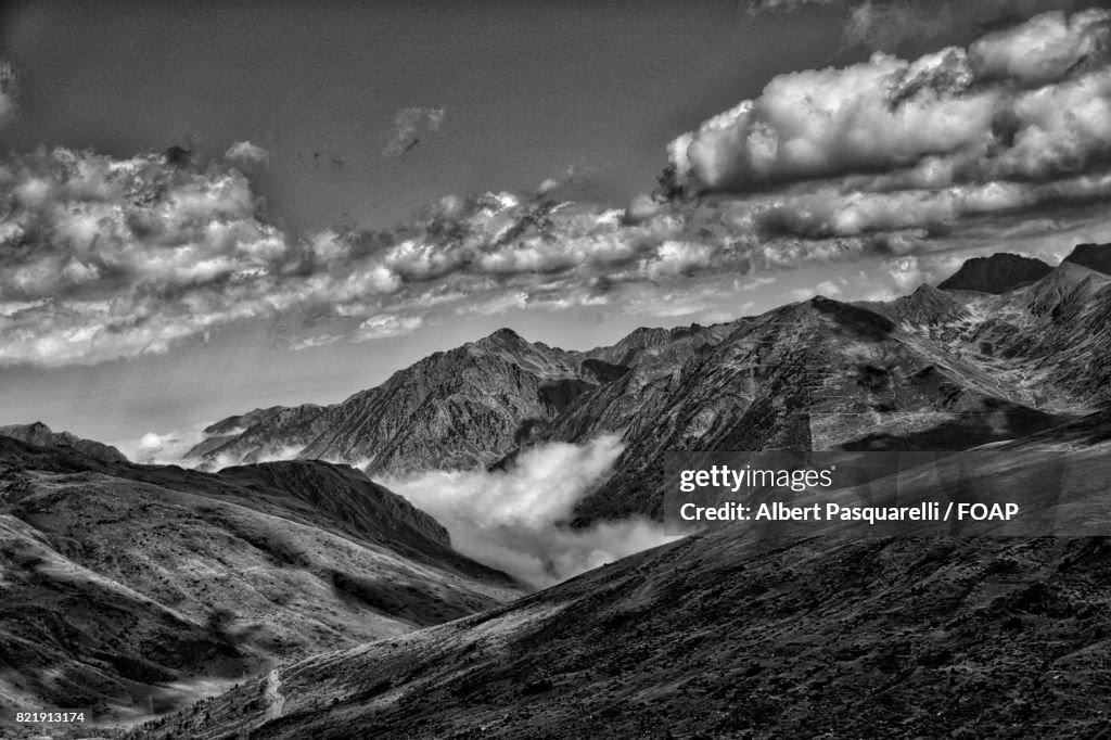 Scenic view of mountain against sky