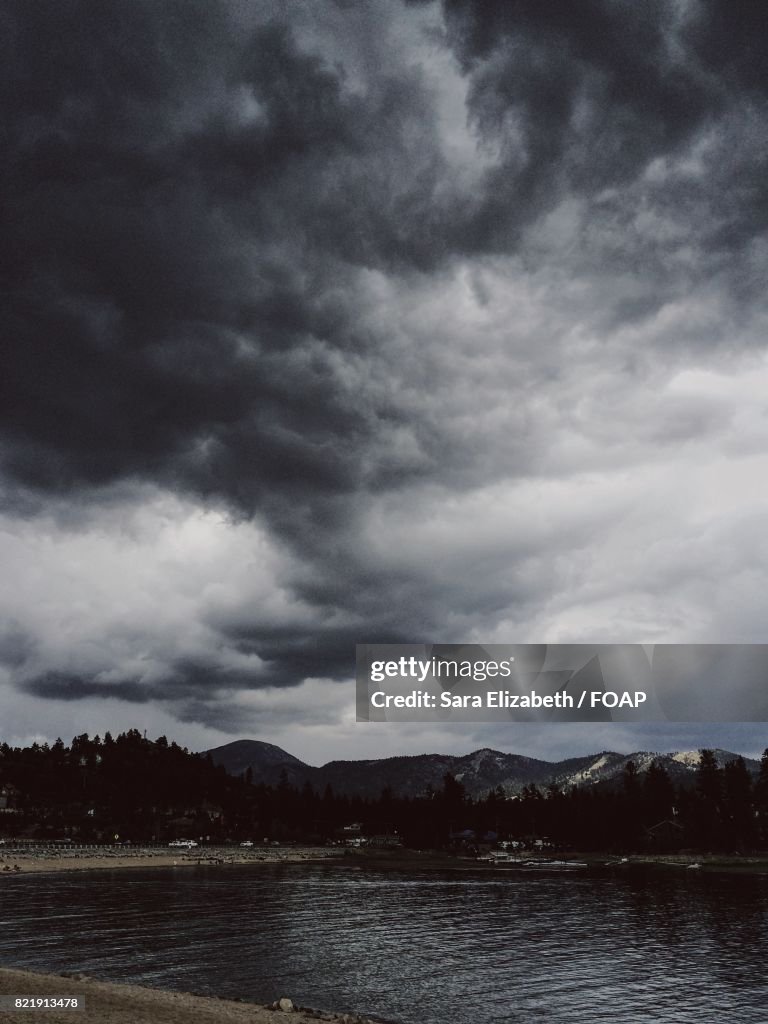 Storm cloud over the lake