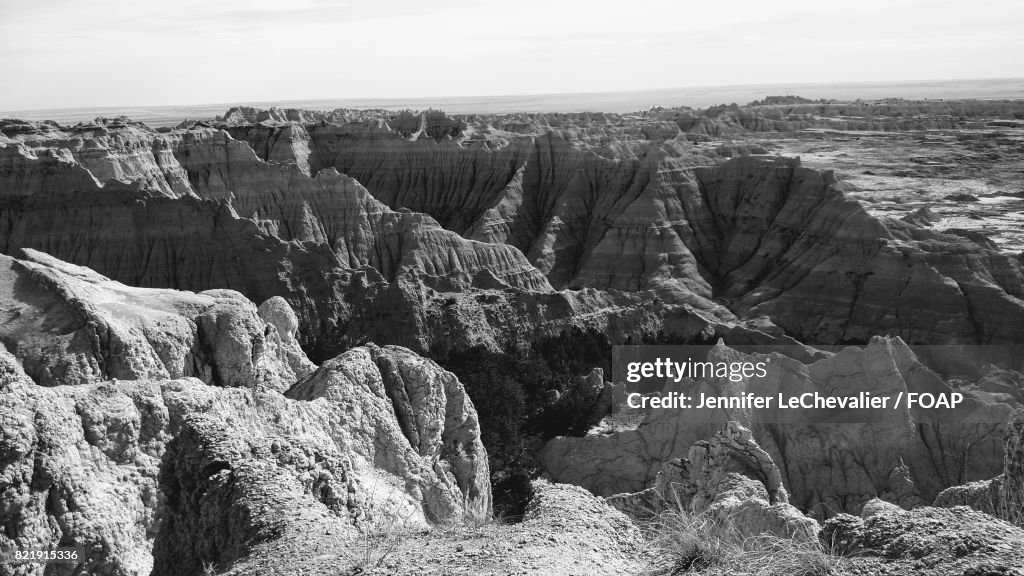 Rock formation in desert