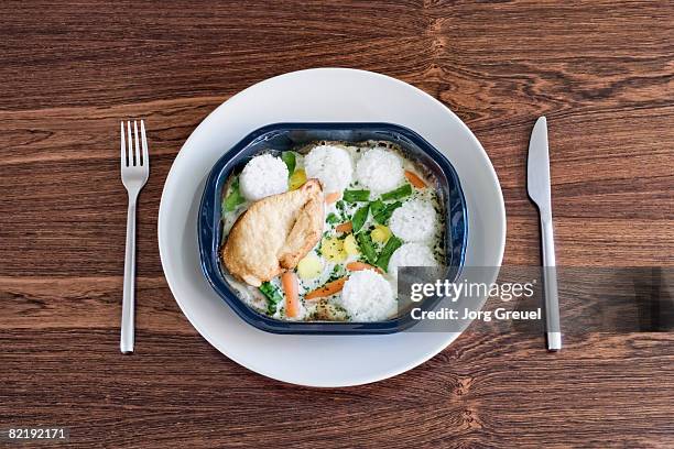 ready-to-serve meal on plate - faroe islands food stock pictures, royalty-free photos & images