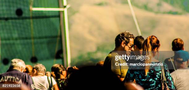 opening of ilhabela sailing week when the parade of sailboats happens in front of the píer da vila in ilhabela, brazil - píer stock pictures, royalty-free photos & images