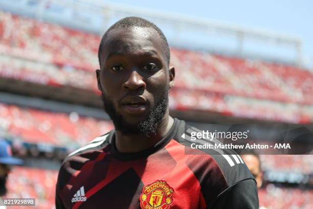 Romelu Lukaku of Manchester United during the International Champions Cup 2017 match between Real Madrid v Manchester United at Levi'a Stadium on...