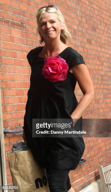 Zoe Ball attends Mark Speight's Memorial Service at Parish Church of Saint Paul on August 6, 2008 in London, England.