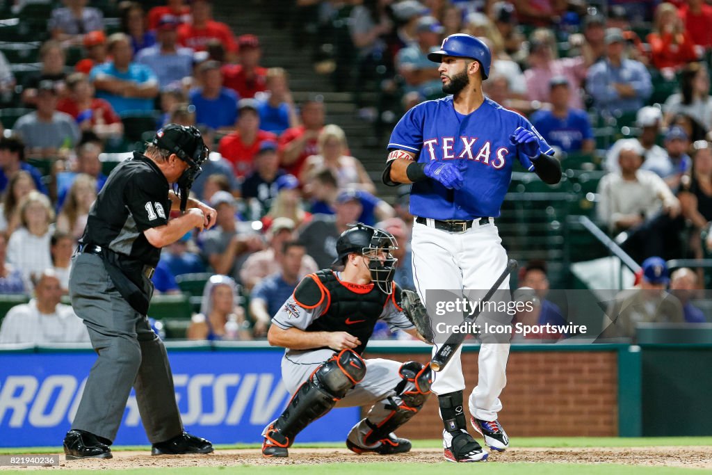 MLB: JUL 24 Marlins at Rangers