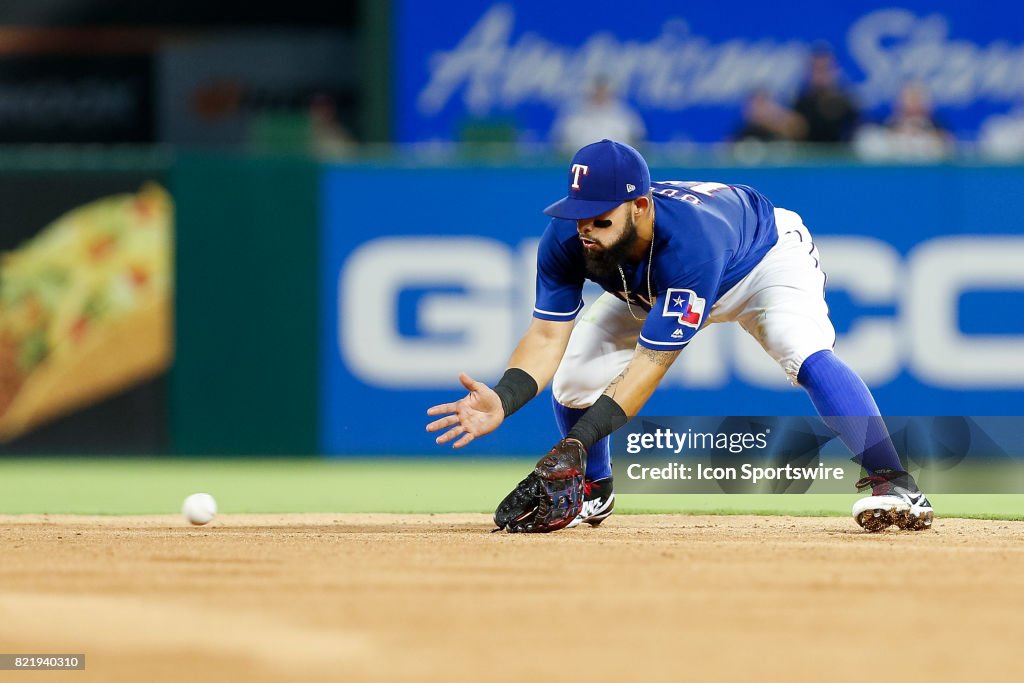 MLB: JUL 24 Marlins at Rangers